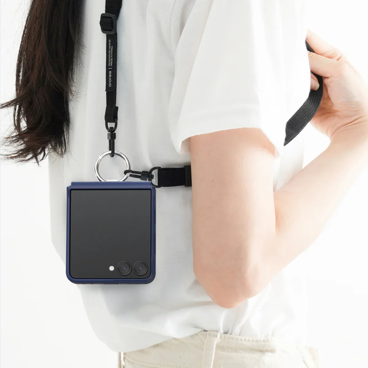 Samsung Z Flip7 Araree Aero Flex Ring Case - Navy Samsung Z Flip7 Araree Aero Flex Ring Case - Navy